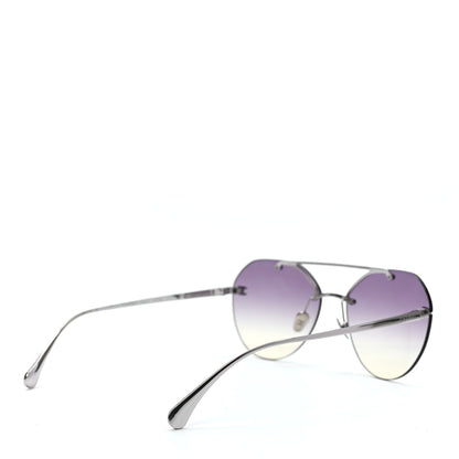 Chanel Titanium CC Pilot Aviator Sunglasses 4272-T Silver 4 of 7