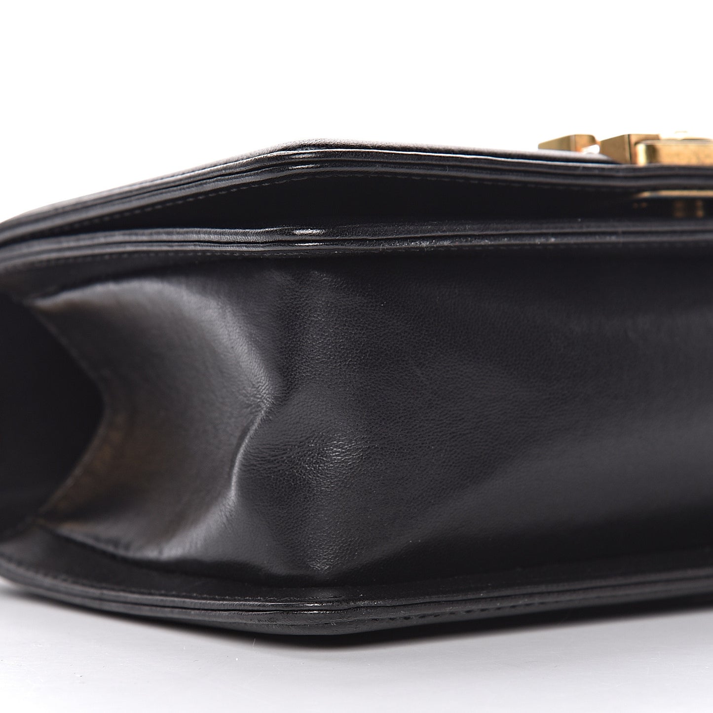 Lambskin Quilted Small Boy Flap Black