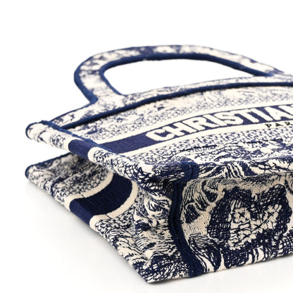 Christian Dior Canvas Embroidered Mini Toile De Jouy Book Tote Blue 8 of 9