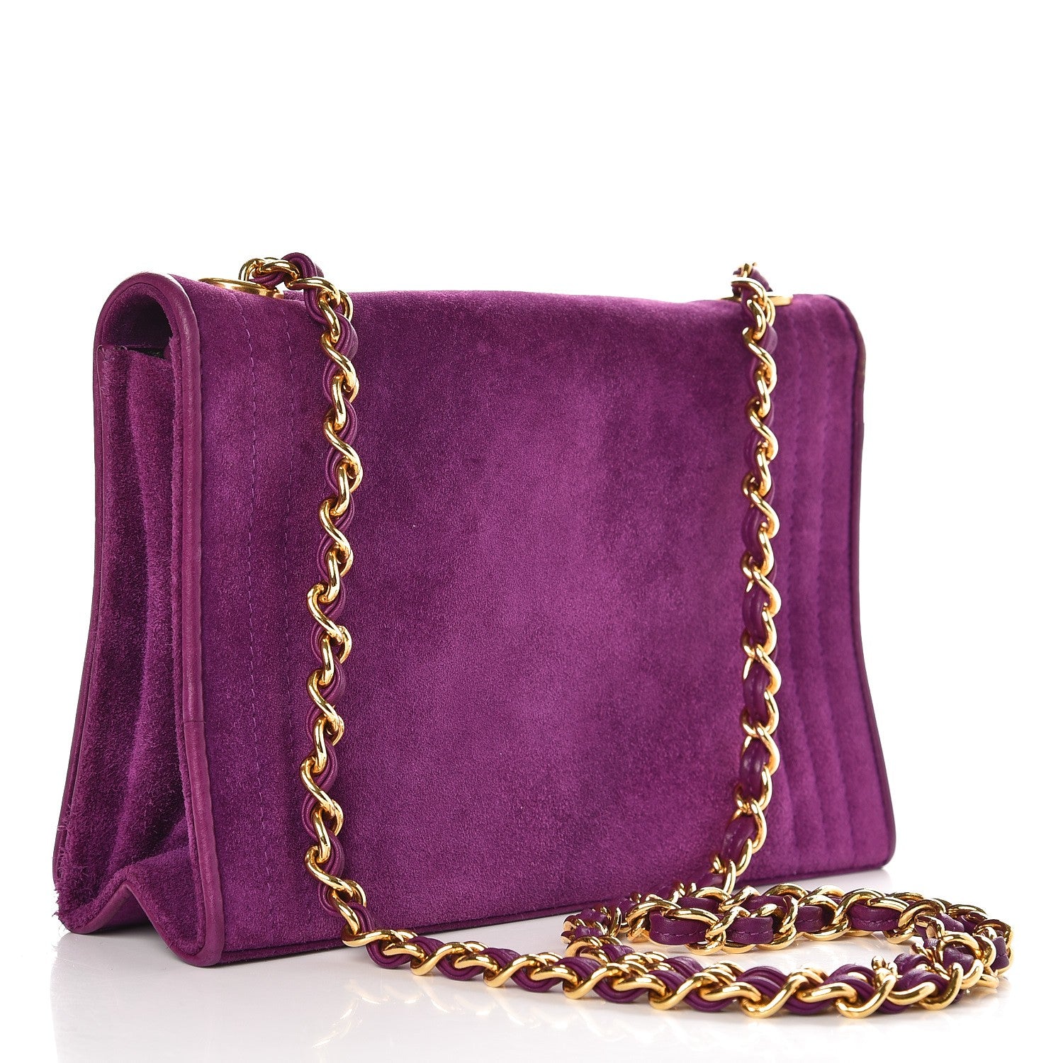 Chanel Suede Timeless Mini Flap Purple 3 of 11