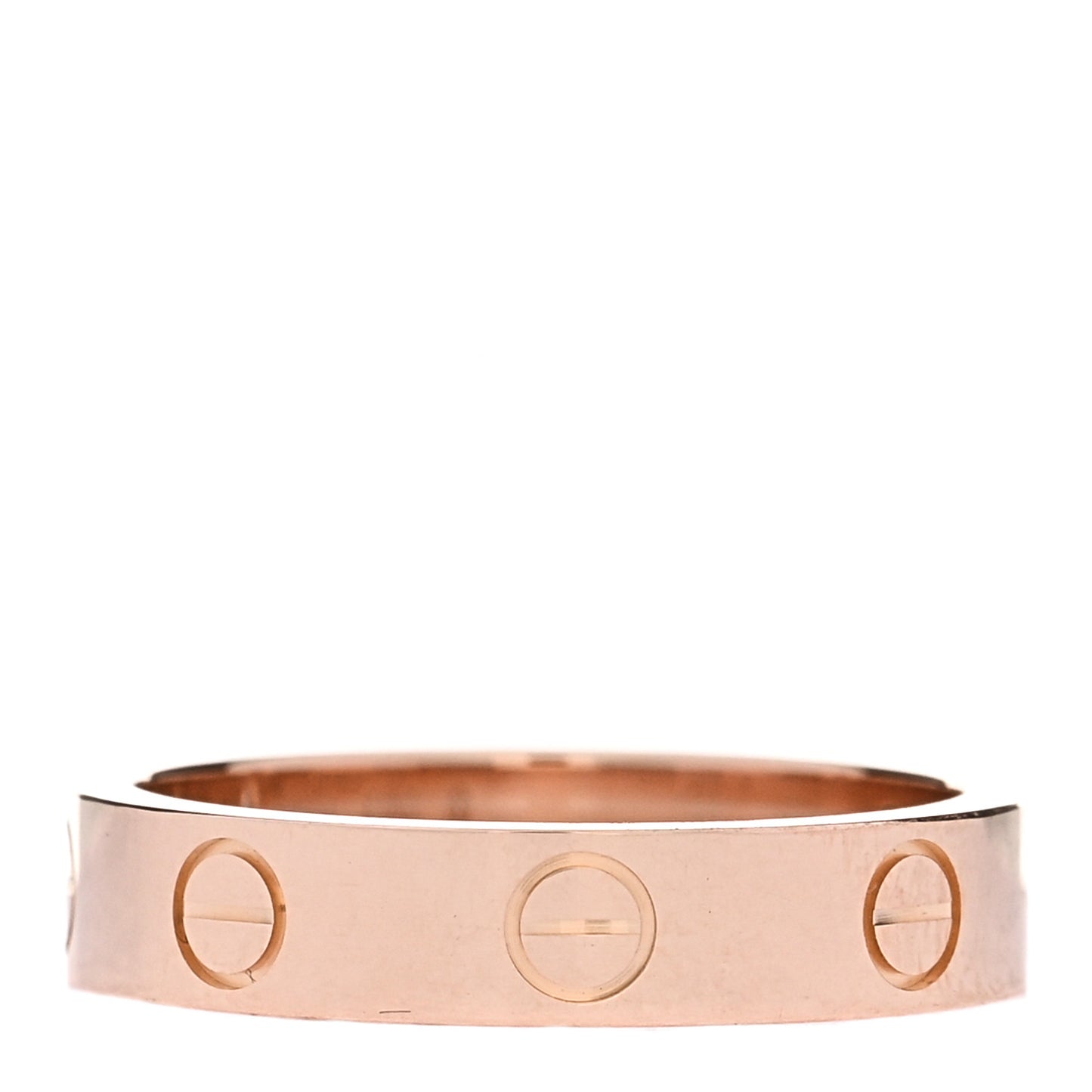 18K Pink Gold Diamond 4mm LOVE Wedding Band Ring 50 5.25
