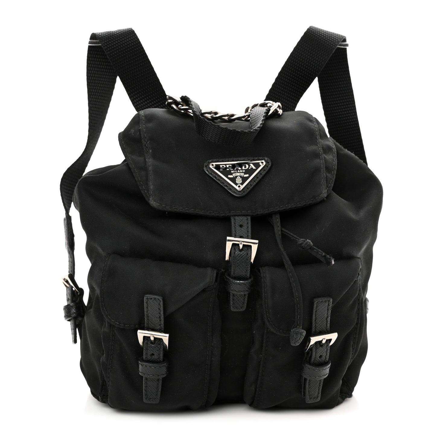 Nylon Vela Mini Crossbody Backpack Black