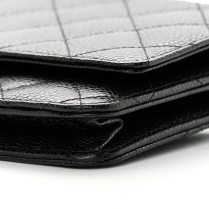 Chanel Caviar Quilted Wallet on Chain WOC Black 11 of 12