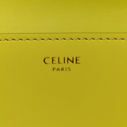 Celine Shiny Calfskin Cuir Triomphe Chain Shoulder Bag Anis 6 of 10