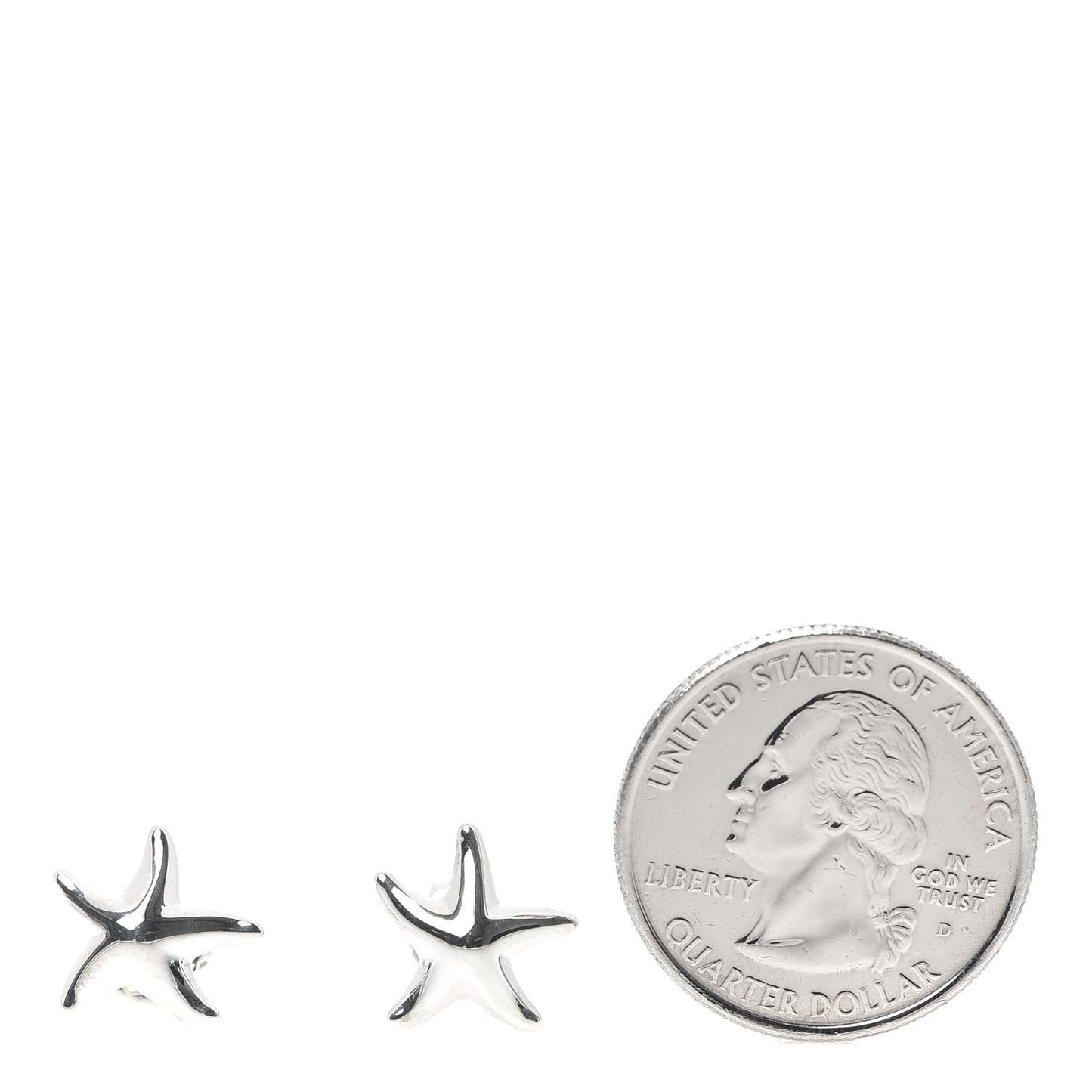 Sterling Silver 12mm Elsa Peretti Starfish Earrings