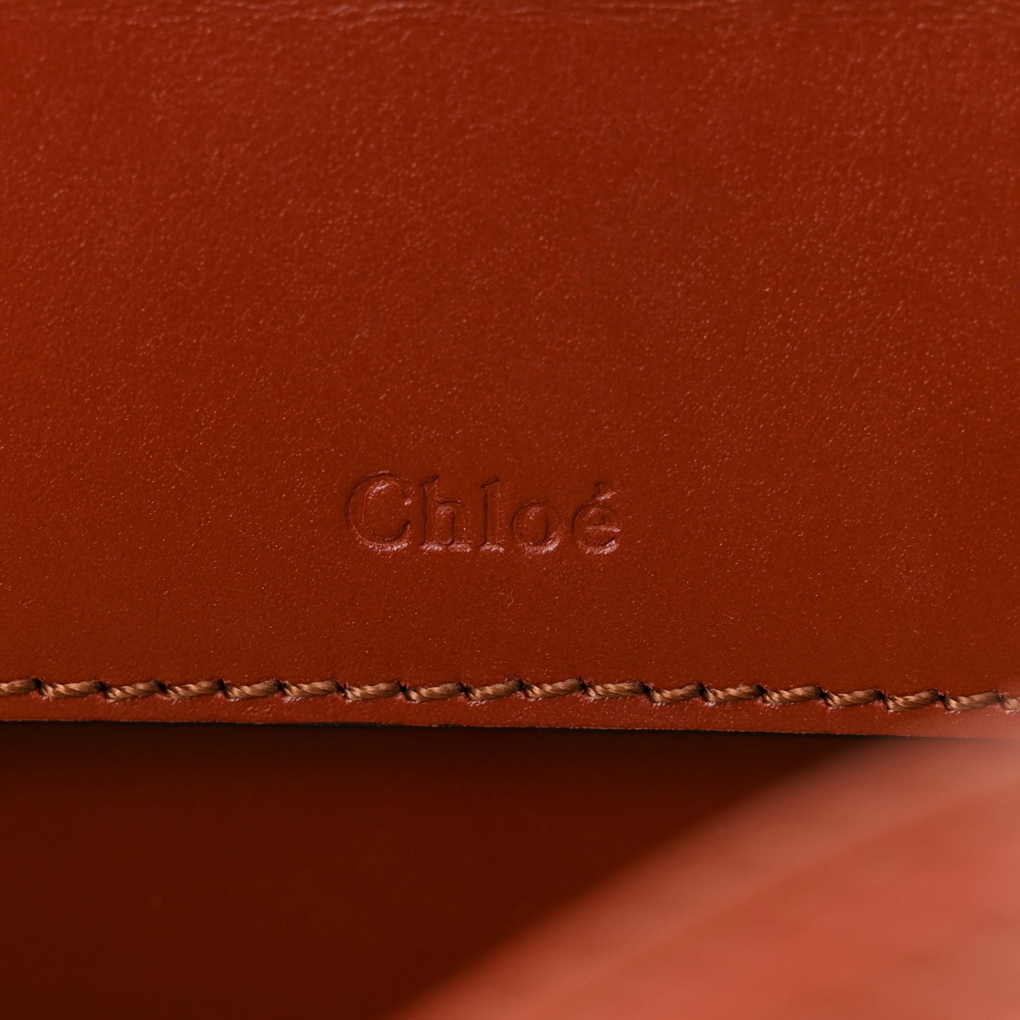 Shiny Calfskin Mini Vanity C Bag Sepia Brown