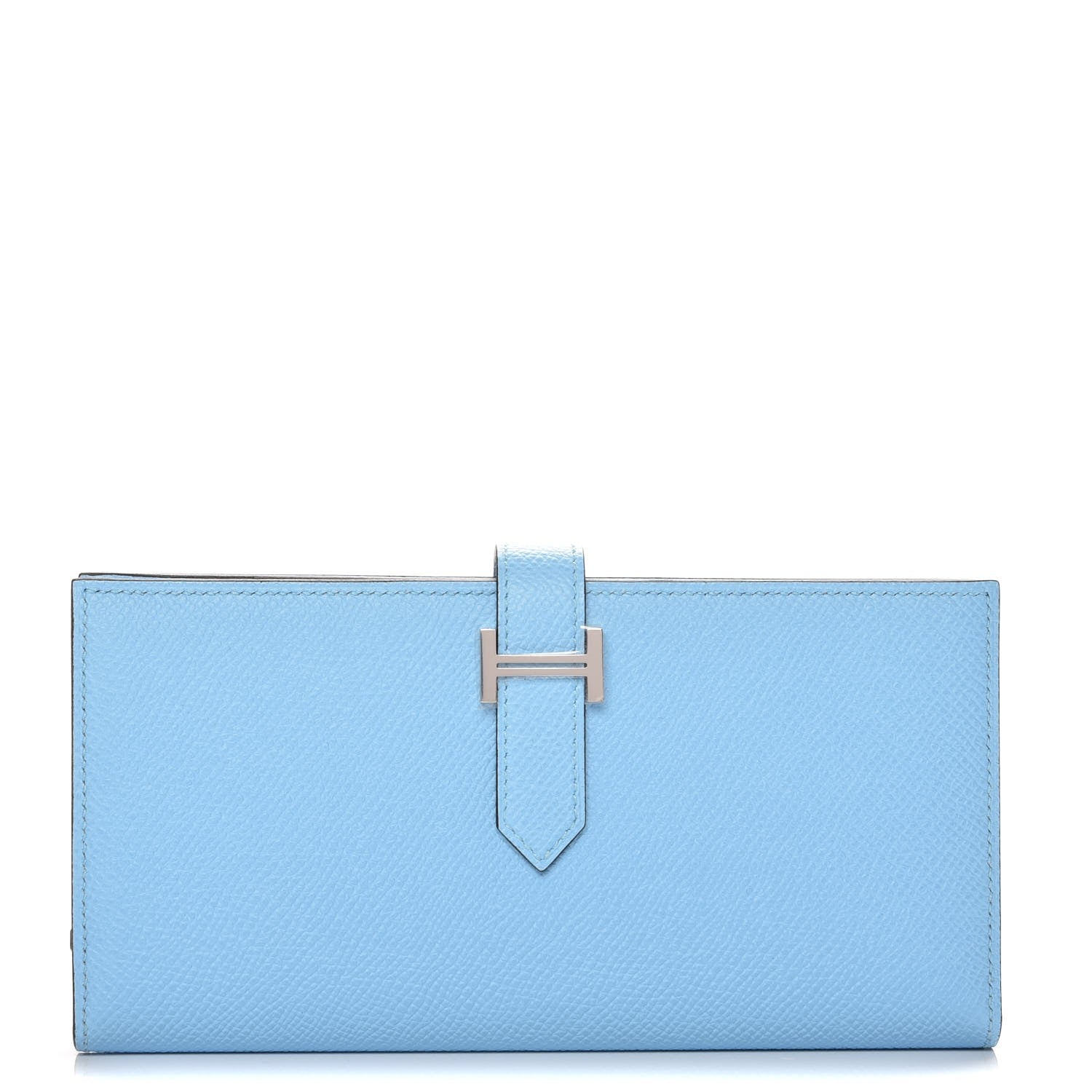 Hermes Epsom Bearn Gusset Wallet Bleu Zephyr 1 of 8