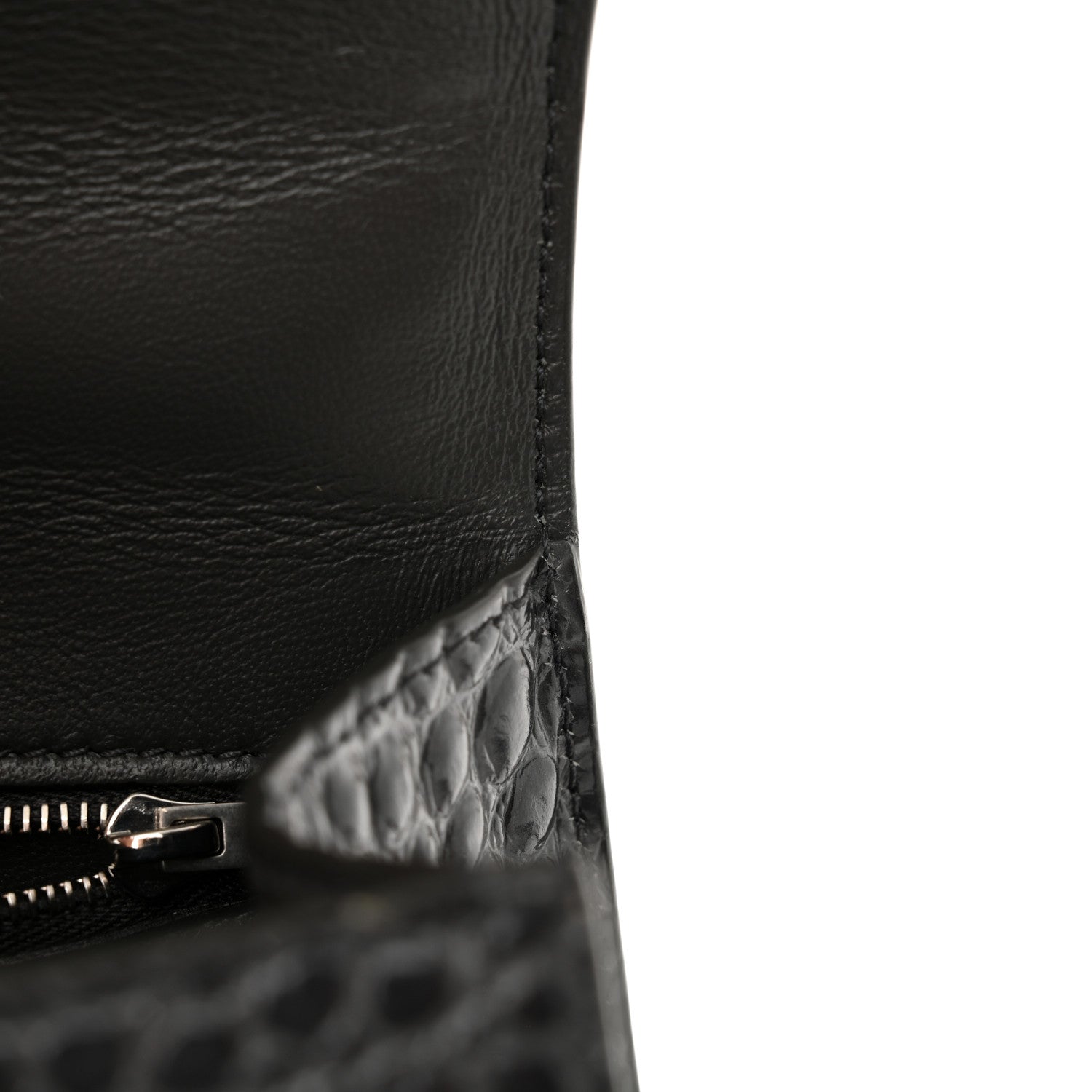 Balenciaga Shiny Calfskin Crocodile Embossed Small Hourglass Top Handle Bag Dark Grey 13 of 14