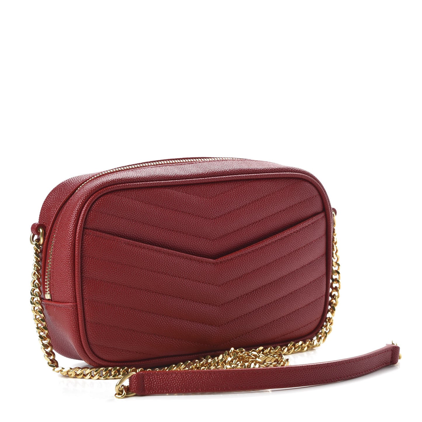 Grain De Poudre Matelasse Monogram Mini Lou Camera Bag Eros Red