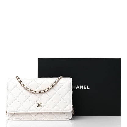 Chanel Caviar Quilted Wallet On Chain WOC White 11 of 11