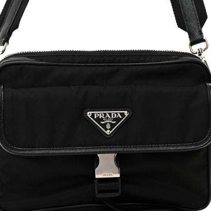 Prada Re-Nylon Saffiano Shoulder Bag Black 9 of 11