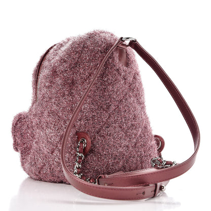 Chanel Lurex Knit Mini Pluto Glitter Backpack Pink 3 of 7