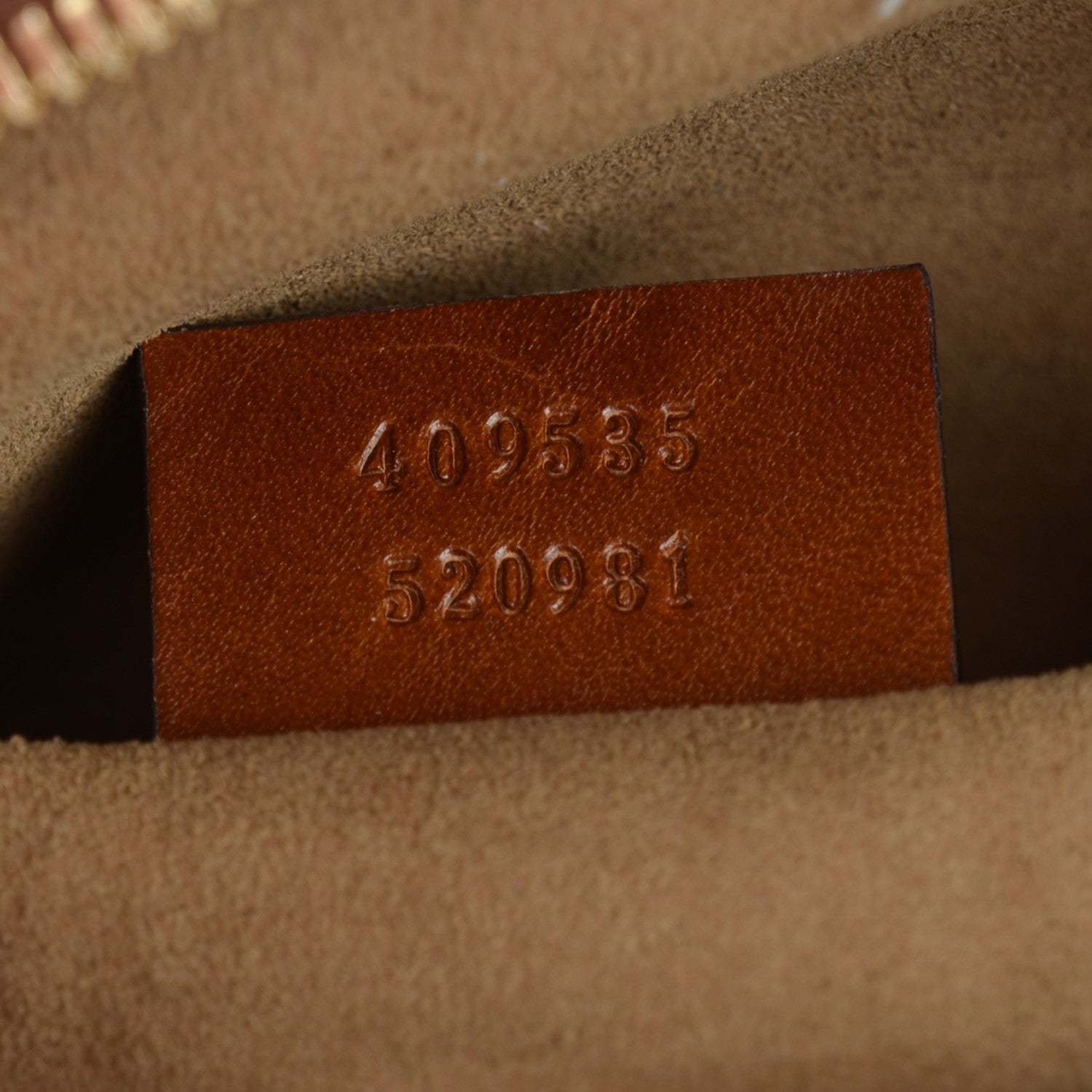 Gucci GG Supreme Monogram Cuoio Toscano Mini Chain Shoulder Bag Beige Ebony Cuir 7 of 7