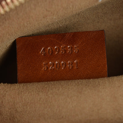 Gucci GG Supreme Monogram Cuoio Toscano Mini Chain Shoulder Bag Beige Ebony Cuir 7 of 7