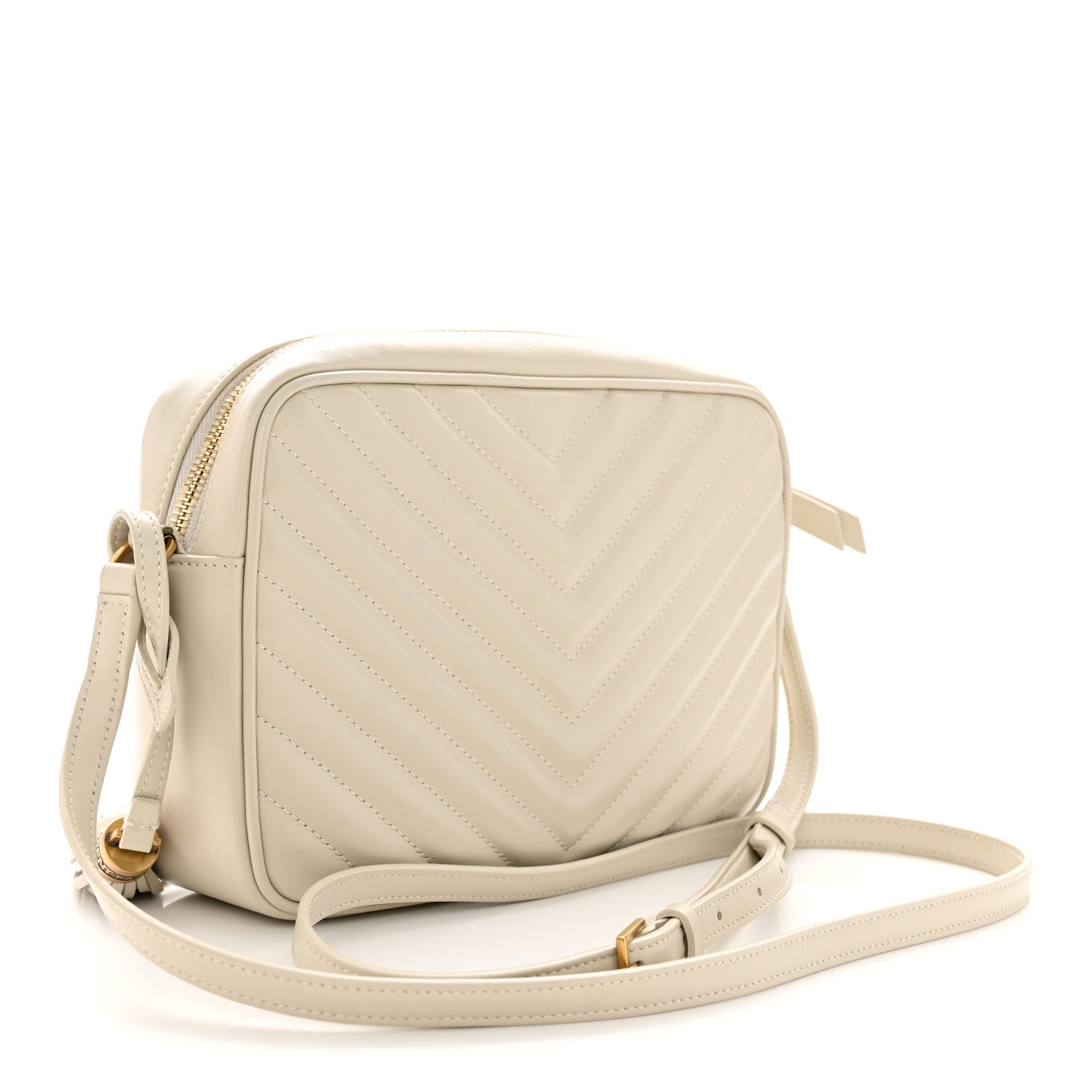 Saint Laurent Calfskin Matelasse Monogram Lou Camera Bag Crema Soft 3 of 10