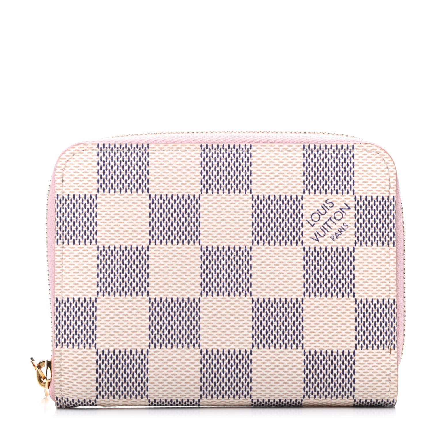 Louis Vuitton Damier Azur Zippy Coin Purse Rose Ballerine 1 of 9
