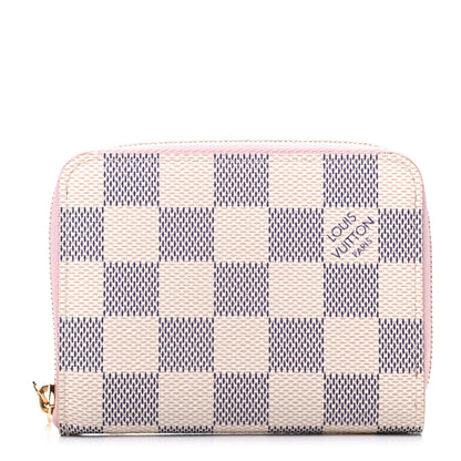 Louis Vuitton Damier Azur Zippy Coin Purse Rose Ballerine 1 of 9