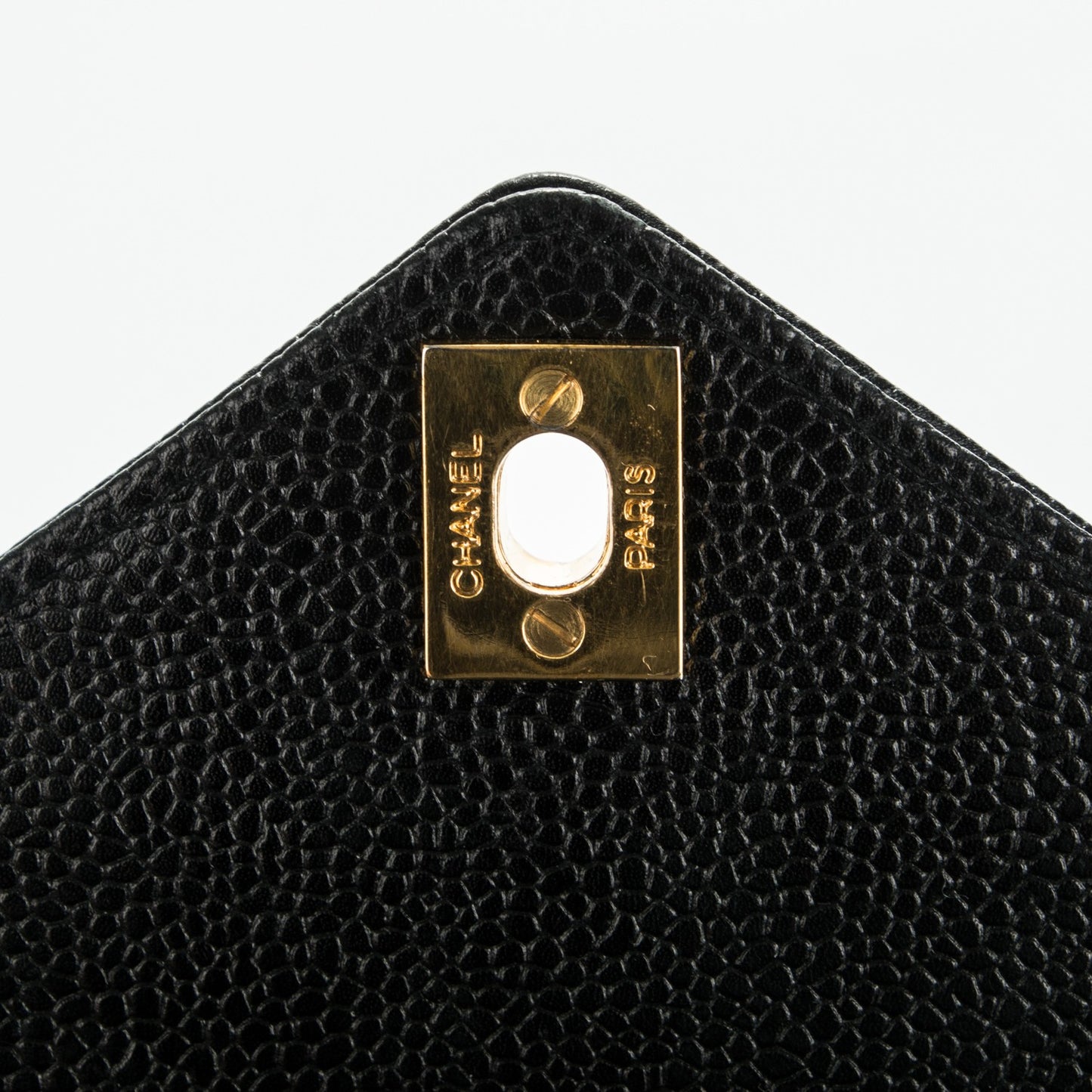 Caviar Quilted Small Single Flap Black