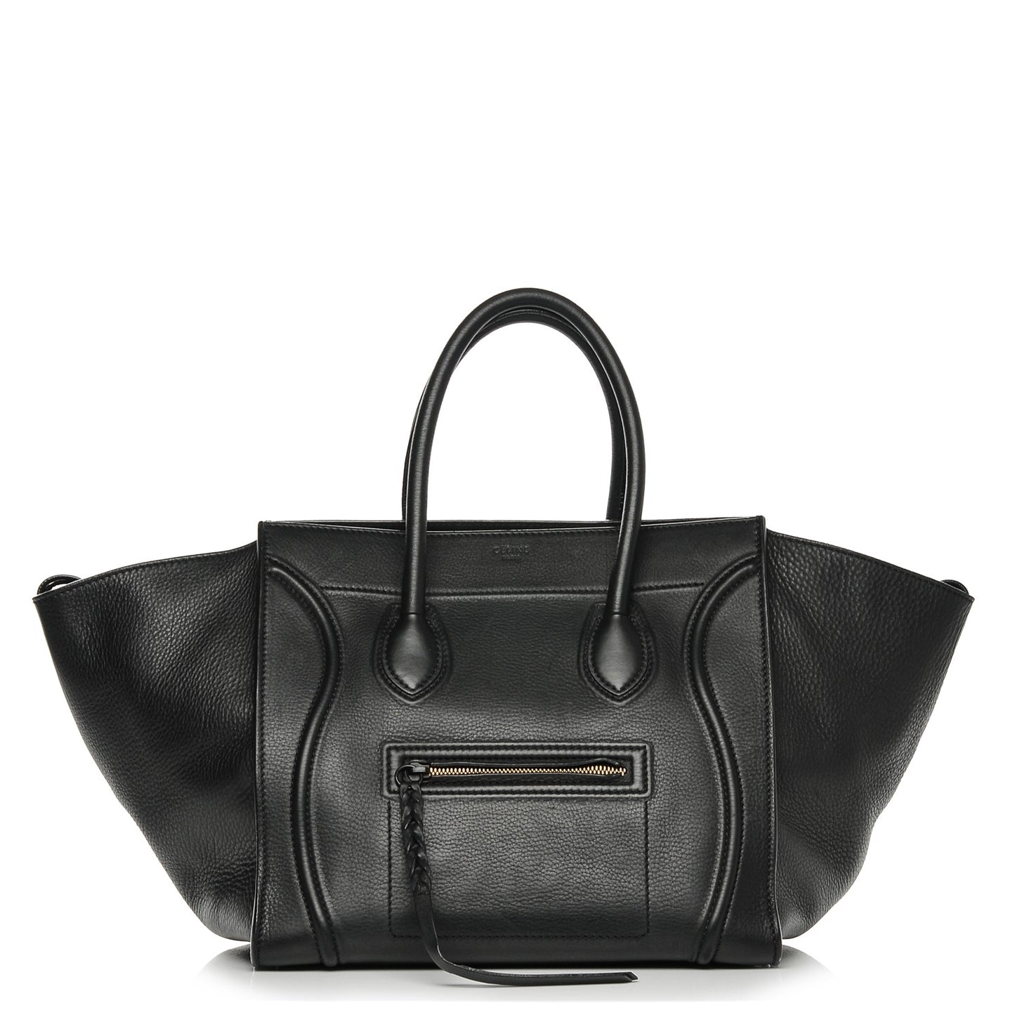 Supple Calfskin Medium Phantom Luggage Black