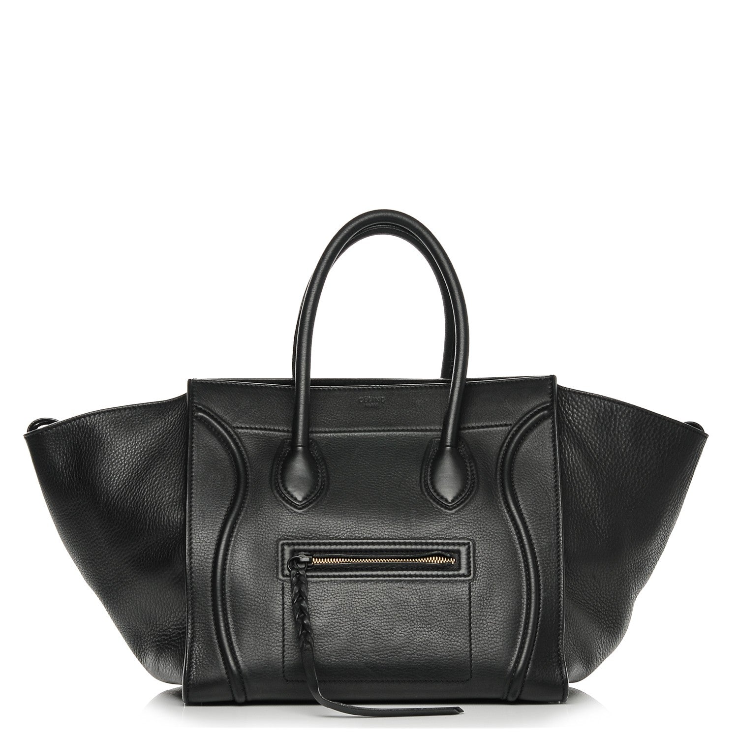 Celine Supple Calfskin Medium Phantom Luggage Black 1 of 7