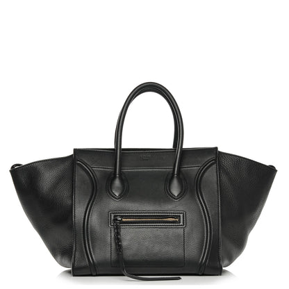 Celine Supple Calfskin Medium Phantom Luggage Black 1 of 7