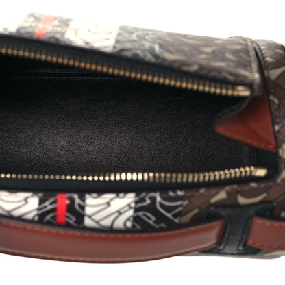 Burberry E-Canvas Monogram Stripe The Barrel Bag Bridle Brown 5 of 11