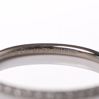 Tiffany 18K White Gold Diamond Metro Band Ring 49 5 5 of 6