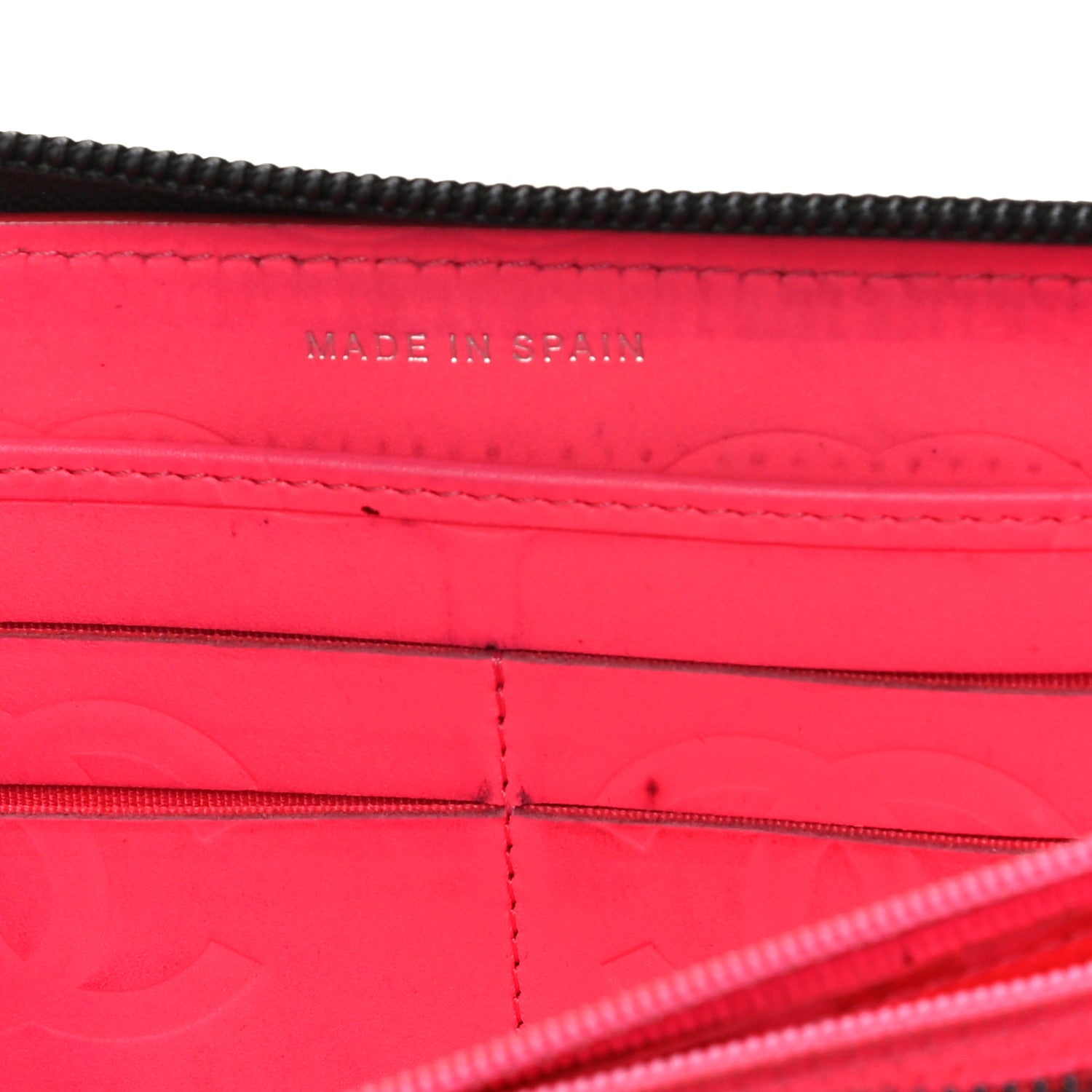 Chanel Calfskin Quilted Cambon Large Gusset Zip Around Wallet Black 11 of 13