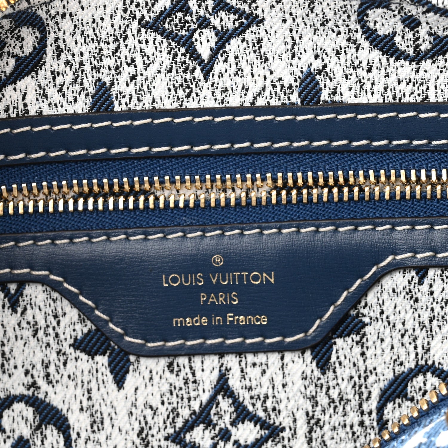 Louis Vuitton Monogram Jacquard Denim Speedy Bandouliere 25 Bleu 6 of 10
