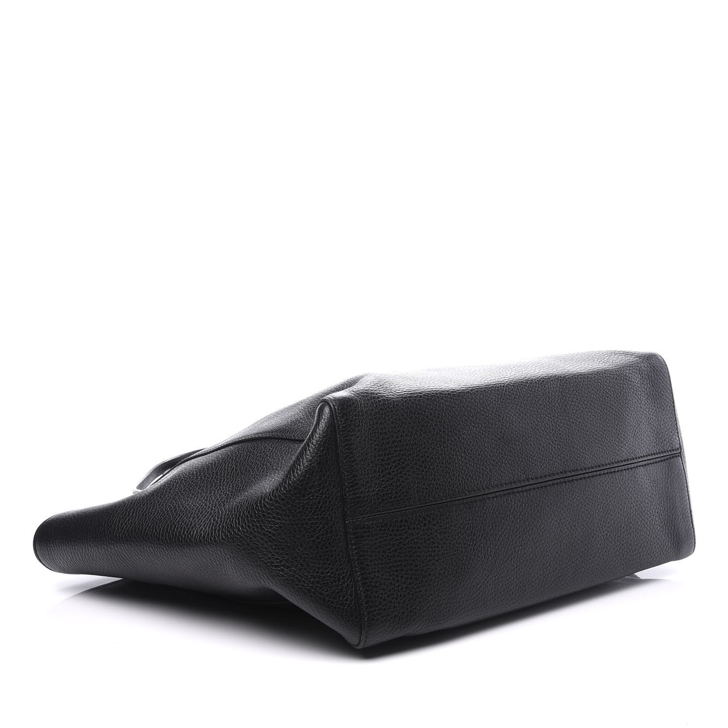Pebbled Calfskin Medium Swing Tote Black