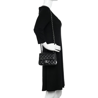 Chanel Lambskin Quilted Mini Square Flap Black 2 of 10