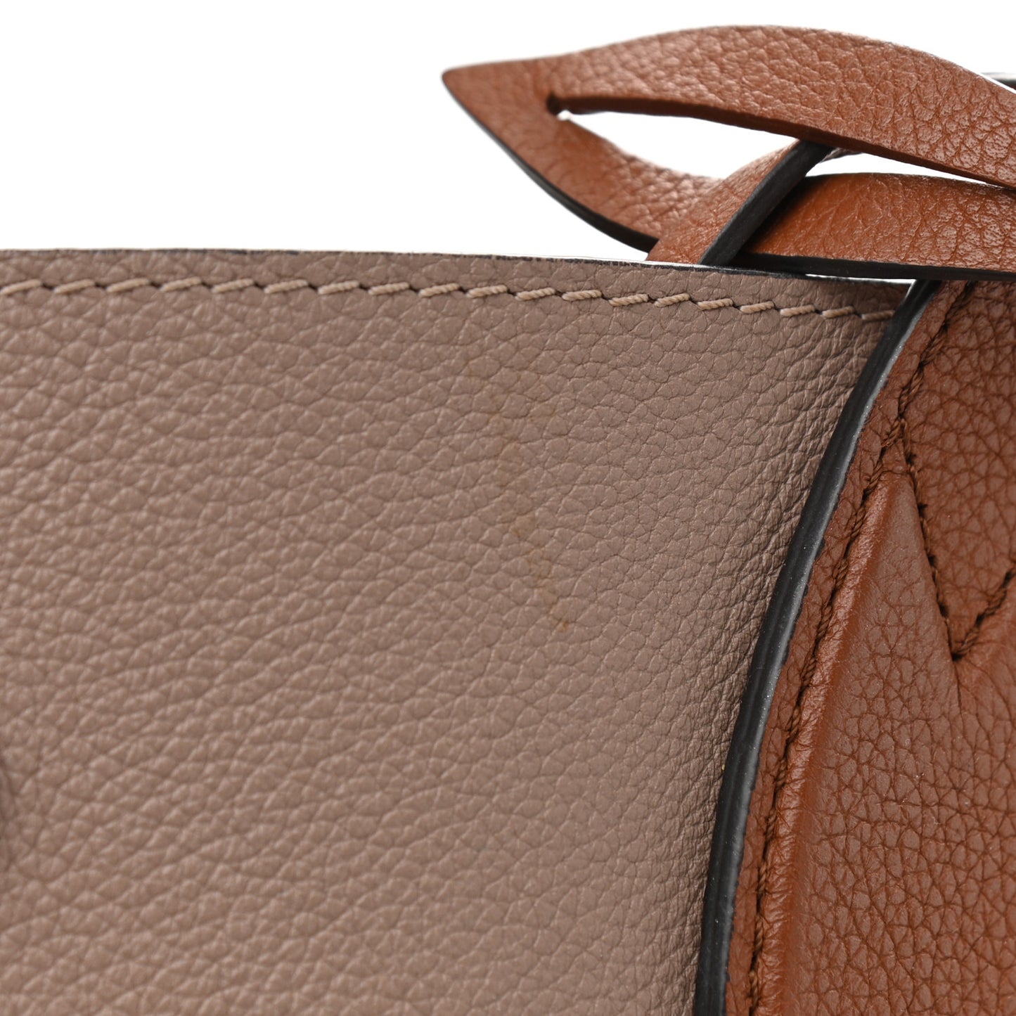 Calfskin Lockme Go Tote Vison