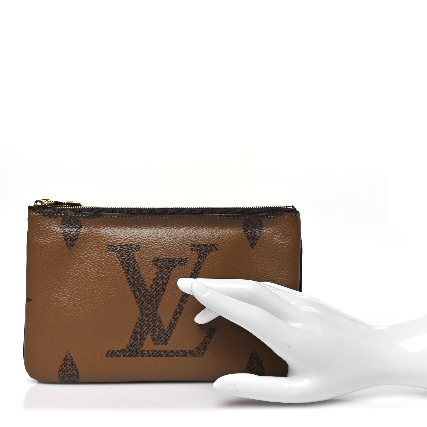 Louis Vuitton Reverse Monogram Giant Double Zip Pochette 2 of 9
