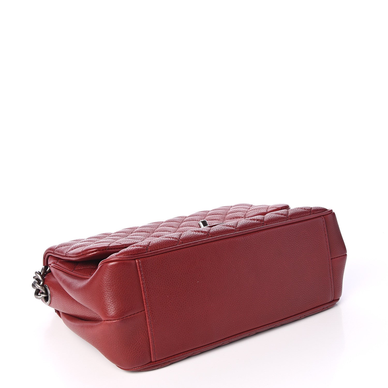 Chanel Caviar Quilted Medium Rock In Rome Single Flap Burgundy 3 of 12