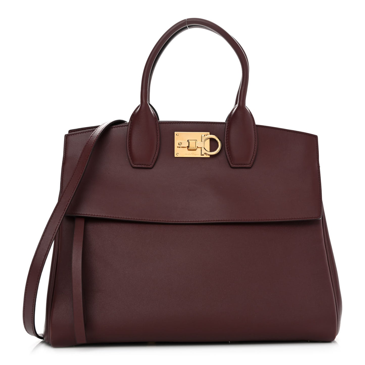 Calfskin Large Studio Bag Wine
