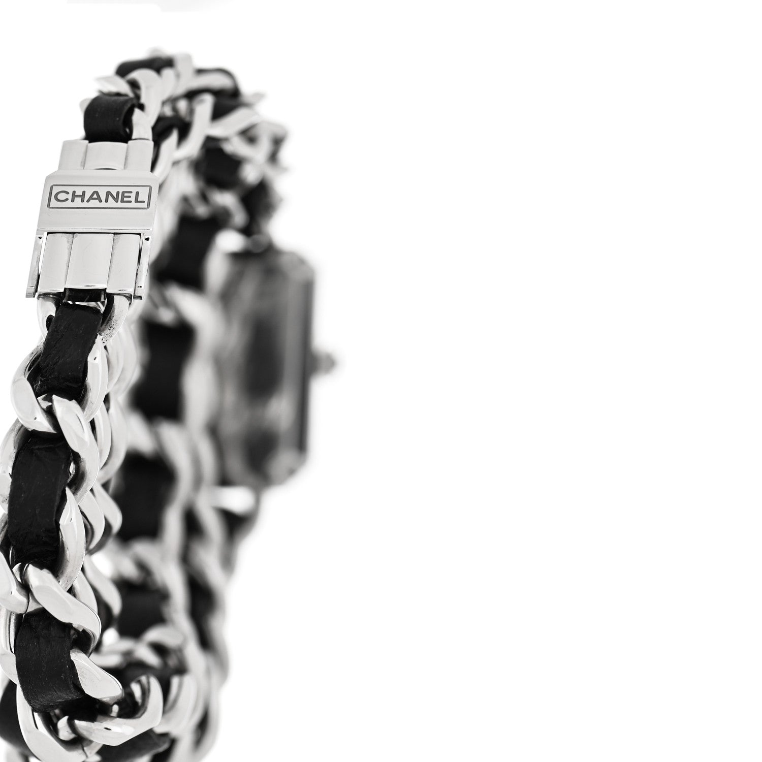 Chanel Stainless Steel Lambskin 16mm Premiere Rock Triple Row Quartz Watch Black 3 of 6