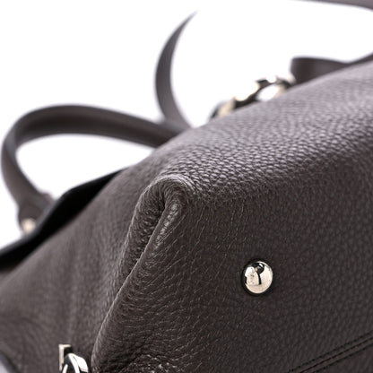 Salvatore Ferragamo Grained Calfskin Sofia Satchel Brown 7 of 10