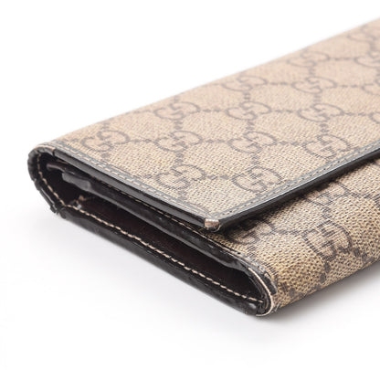 Gucci GG Supreme Monogram Tattoo Heart Continental Wallet Brown 10 of 13