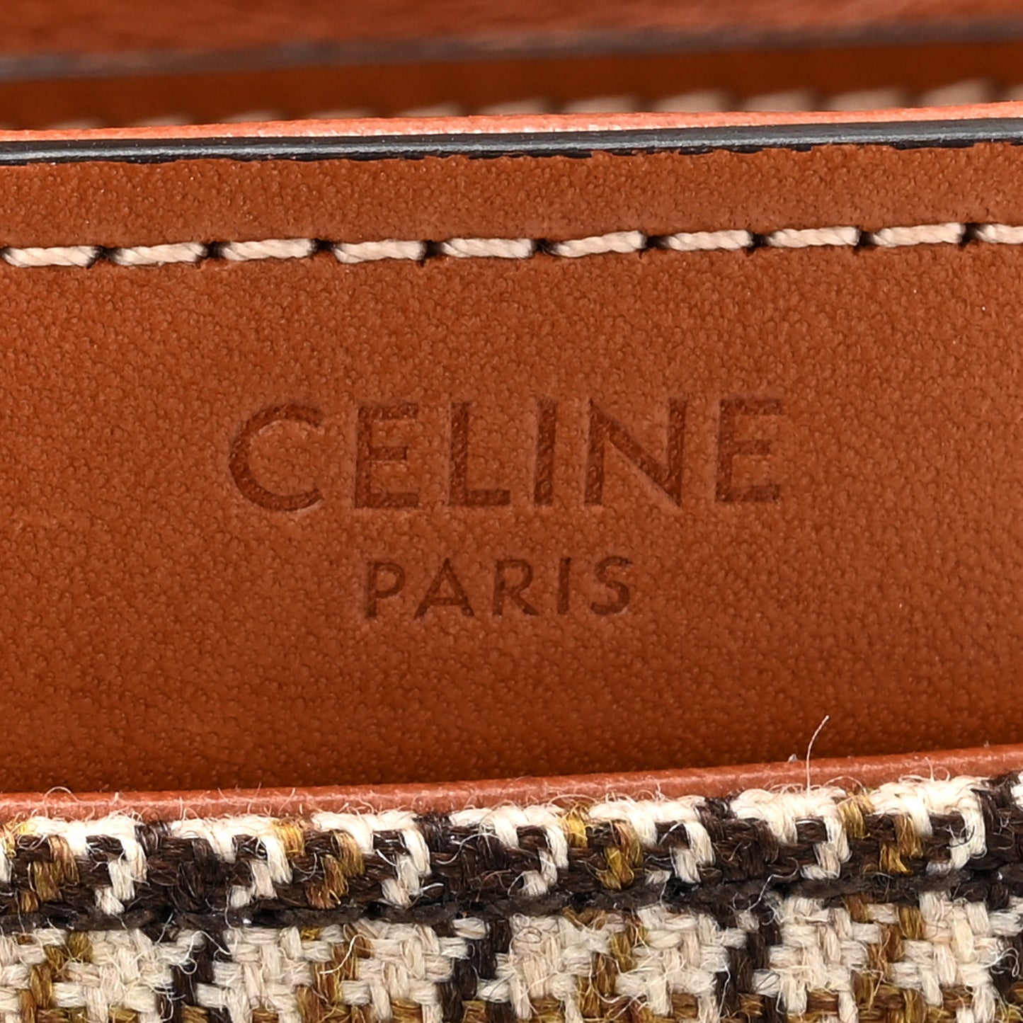 Natural Calfskin Tweed Besace Small 16 Tan