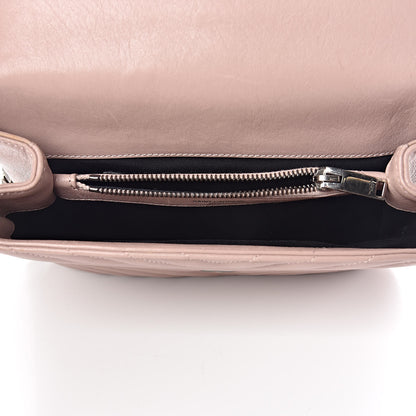 Saint Laurent Sheepskin Matelasse Chevron Monogram Medium College Bag Rose Poudre 5 of 16