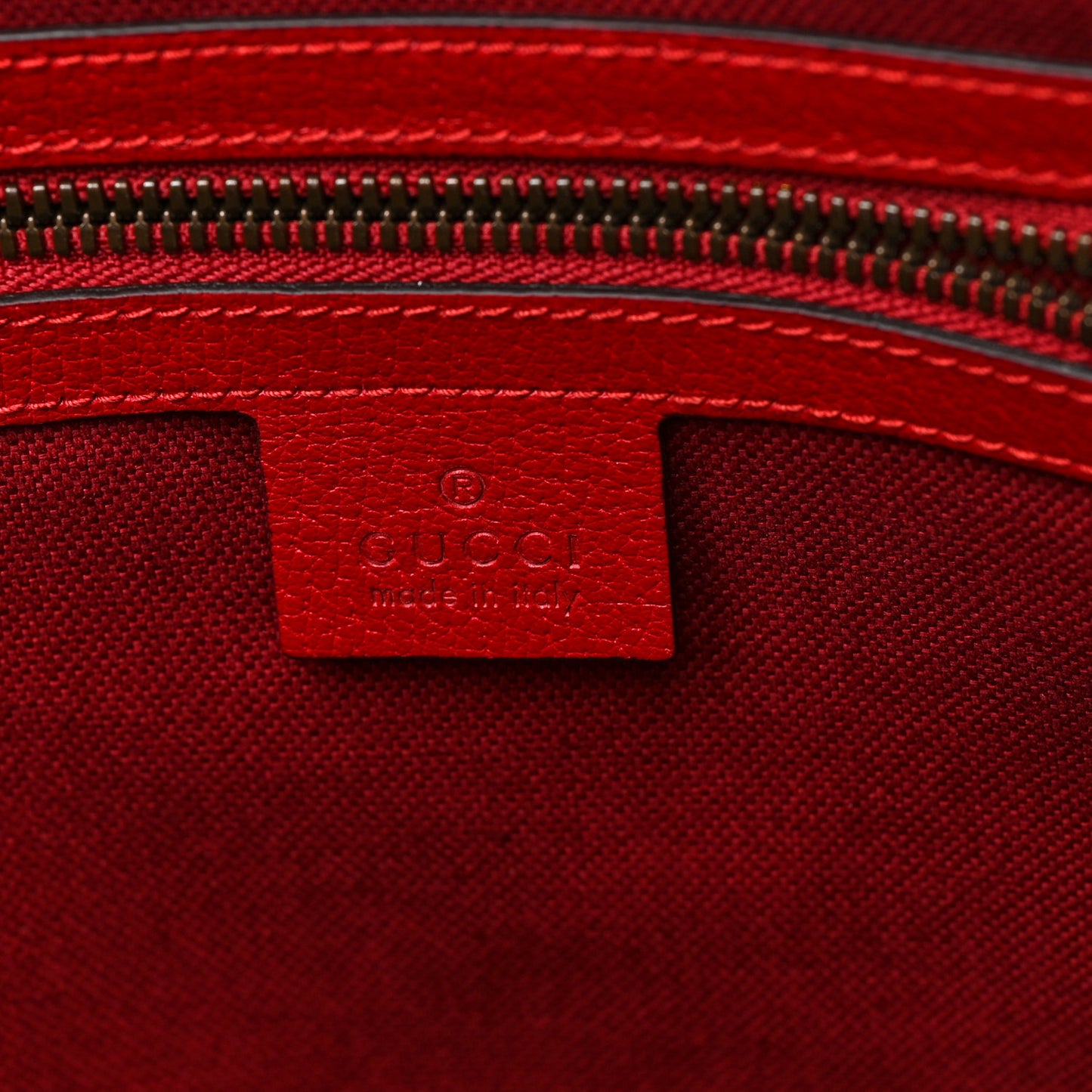 Canvas Calfskin Sylvie Stripe Logo Mens Tote Red White Blue