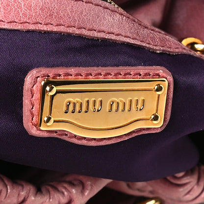 Miu Miu Vitello Shine Shopping Tote Loto 6 of 9