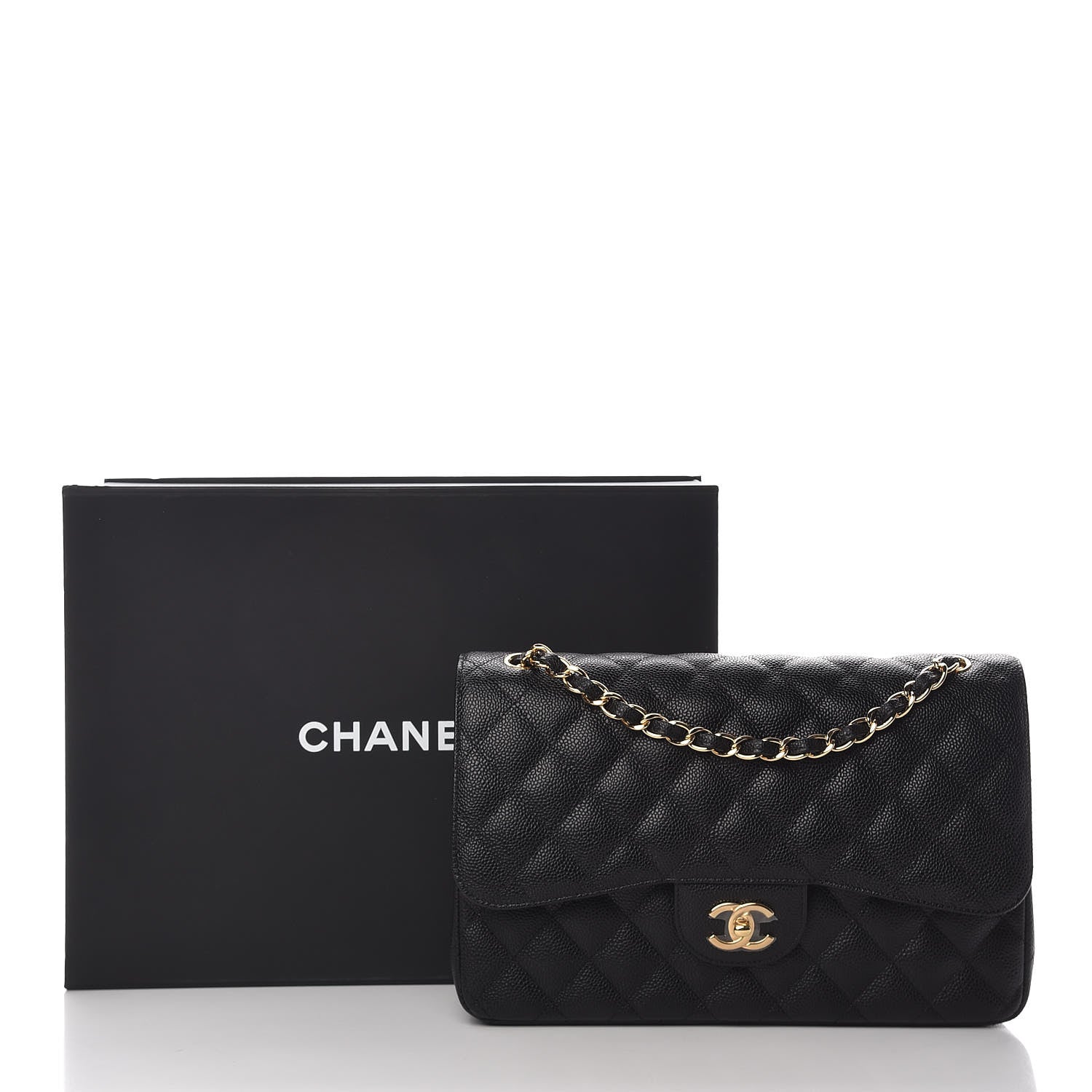 Chanel Caviar Quilted Jumbo Double Flap Black 11 of 11
