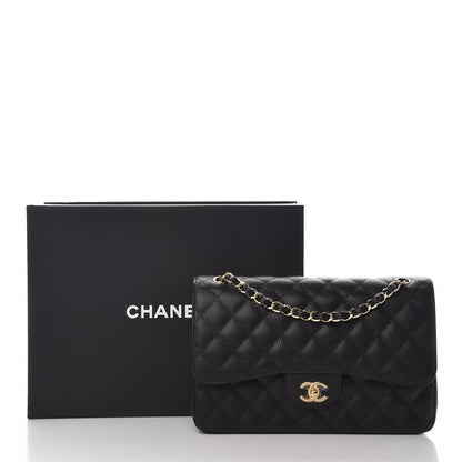 Chanel Caviar Quilted Jumbo Double Flap Black 11 of 11