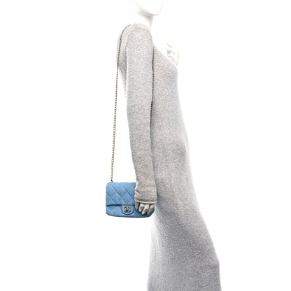 Chanel Denim Quilted Sweetheart Mini Flap Blue 2 of 12