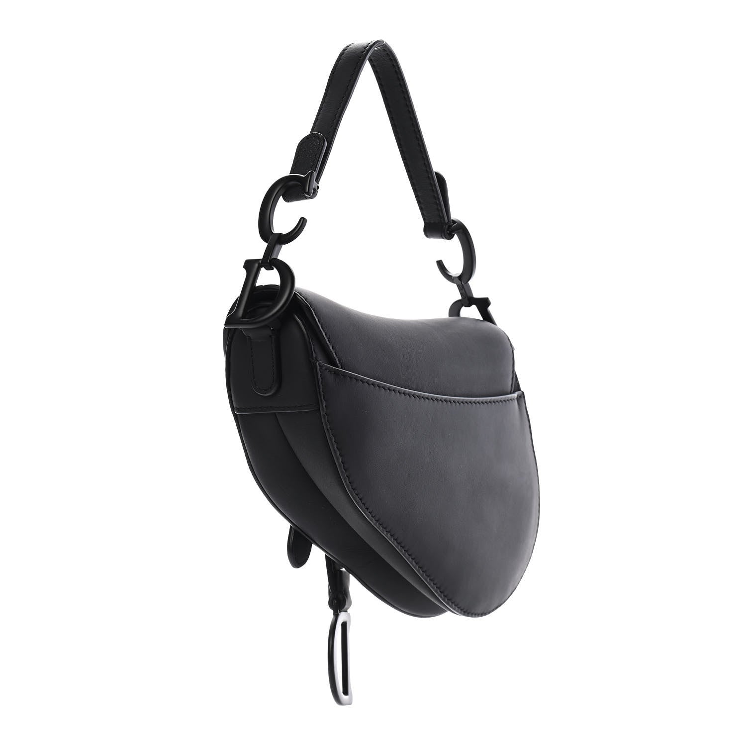 Christian Dior Ultra Matte Calfskin Mini Saddle Bag Black 3 of 9