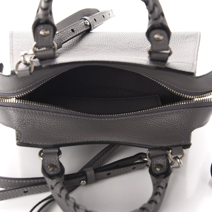 Balenciaga Grained Calfskin Neo Classic Silver Hardware Mini City Dark Grey 5 of 10