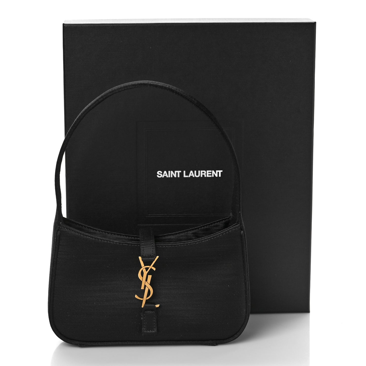 Satin Le 5 A 7 Mini Hobo Black