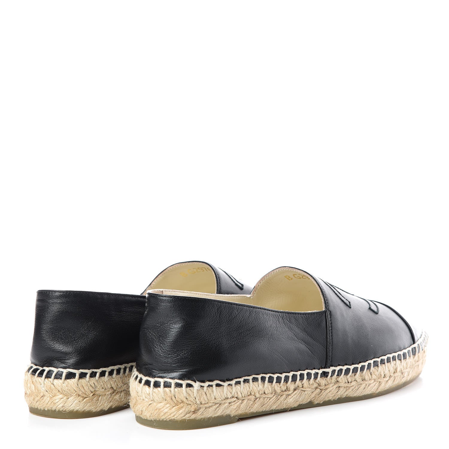 Chanel Lambskin CC Espadrilles 36 Black 4 of 9