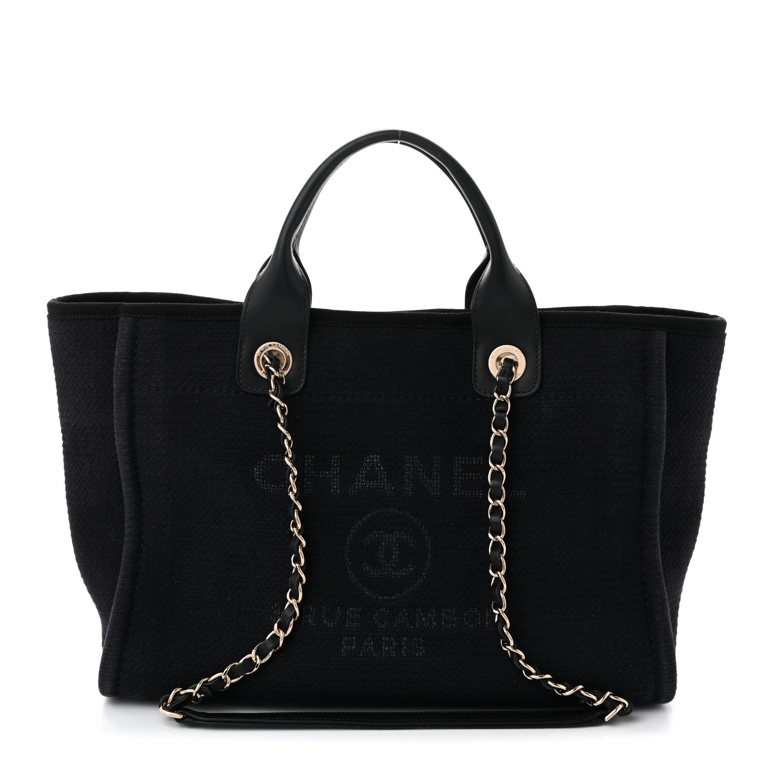 Chanel Mixed Fibers Small Deauville Tote Black 1 of 10